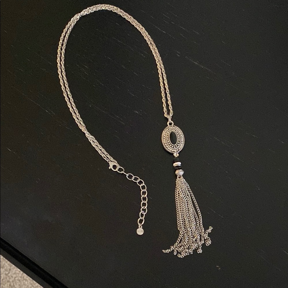 Silver Tassel Necklace